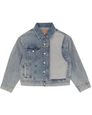 MM6 by Maison Margiela Two-Tone Denim Jacket - Blue
