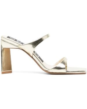 Senso Valeria 70Mm Metallic Leather Mules - White