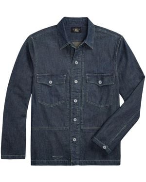 RRL Buttoned Long Sleeve Shirt - Blue