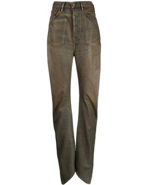 Acne Studios Relaxed Fit Coated Jeans - Green