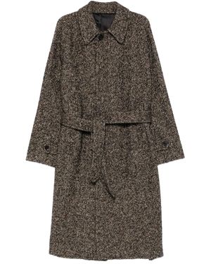 Husbands Belted Wool Coat - Grey