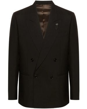 Lardini Double-Breasted Blazer - Black