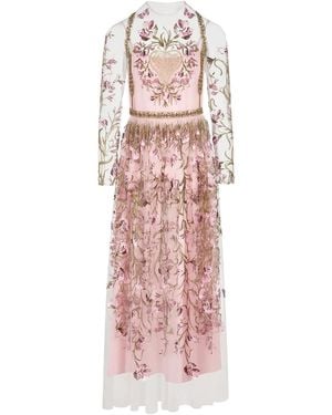 Giambattista Valli エンブロイダリー ドレス - ピンク