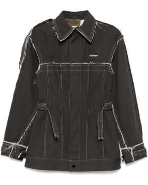 Elena Velez Darted Denim Jacket - Black