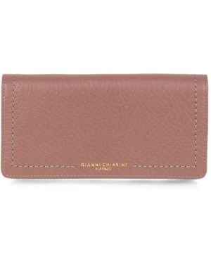 Gianni Chiarini Large Bubble Grained Leather Wallet - Pink