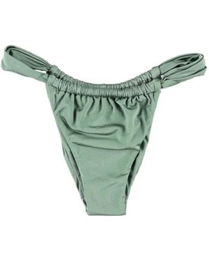 BELAMER Lara Ruched Bikini Bottom - Green