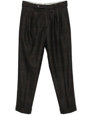 GTA Dante Check-Pattern Wool Trousers - Black