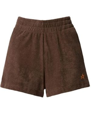 Perfect Moment Terry-Cloth Shorts - Brown