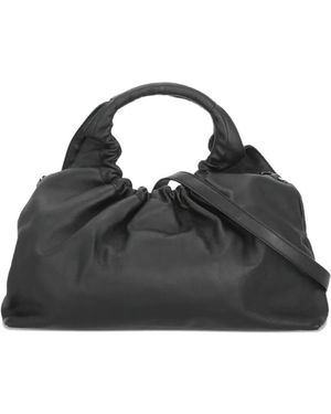 Antonelli Bolso shopper con asa fruncida - Negro
