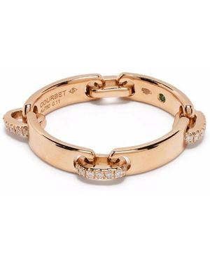 COURBET 18Kt Recycled Rose Celeste Laboratory-Grown Diamond Band Ring - Metallic