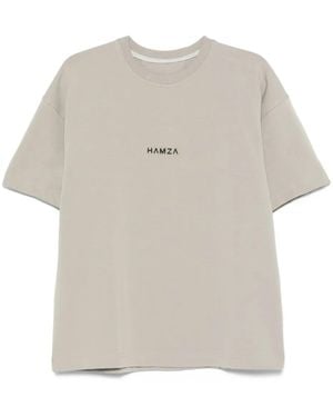 Hamza Logo-Embroidered T-Shirt - White