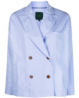 Jejia Charlotte Double-Breasted Blazer - Blue