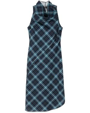 Pushbutton Vestido sin mangas con cuello halter - Azul