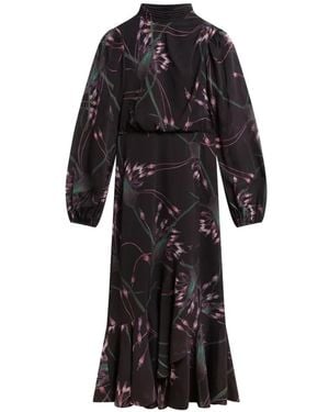 Ted Baker Tillas Tie-Neck Midi Dress - Black
