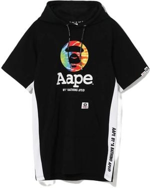 Aape By A Bathing Ape Moonface Hoodie Mini Dress - Black