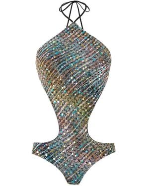 Missoni Sequin-Embellished Swimsuit - Blue