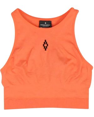 Marcelo Burlon Débardeur À Design Sans Coutures - Orange
