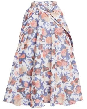 Erdem Floral-Print Maxi Skirt - White