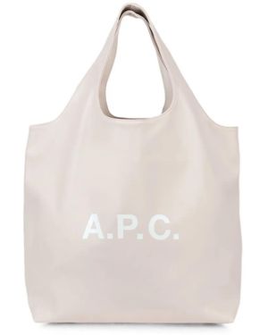 A.P.C. Borsa Tote Ninon Con Stampa - Bianco