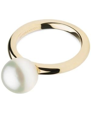 AUTORE MODA 10Kt Gigi Pearl Ring - Metallic