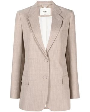 ジャケット FENDI IVORY WOOL BLEND BLAZER Fendi Ivory Wool Blend Blazer | italist