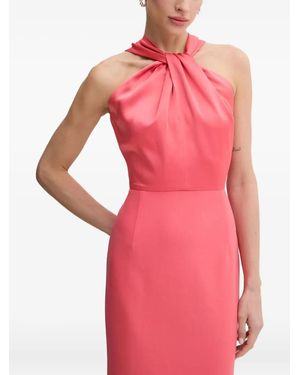BOSS Knotted Halter Neck Dress - Pink