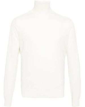 Dell'Oglio Roll-Neck Knit Jumper - White