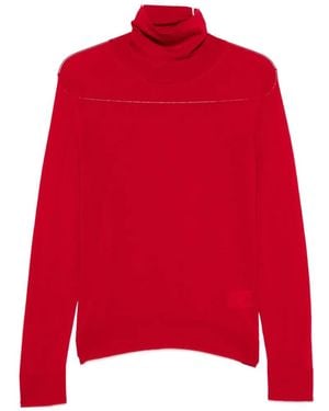 Rohe Jersey Con Cuello Vuelto - Rojo