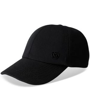 Maison Michel Cotton Logo-Plaque Cap - Black