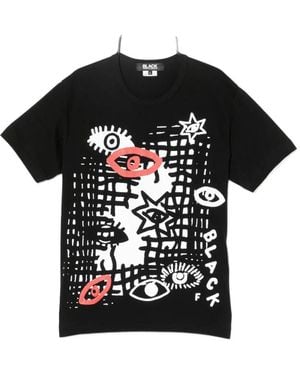 COMME DES GARÇON BLACK Graphic-Print Round-Neck T-Shirt - Black