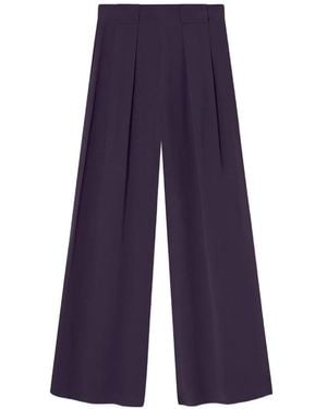 Momoní Pantaloni Aspen Con Pieghe - Viola