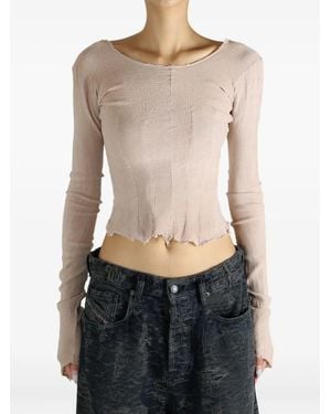 Marc Le Bihan Open-Back Long-Sleeve Top - Black