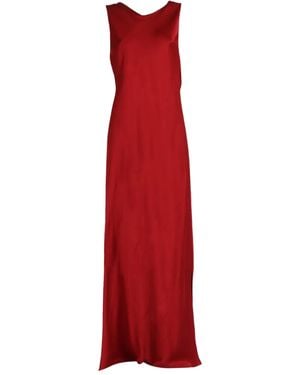 Antonelli Cowl-Neck Maxi Dress - Red