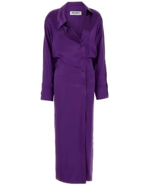 The Attico Satin Dress - Purple