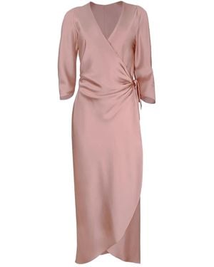Peter Cohen V-neck Wrap Dress - Pink