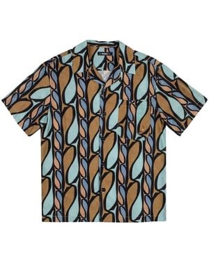 Mosso Sunwear Fish-Print Short-Sleeve Shirt - Brown
