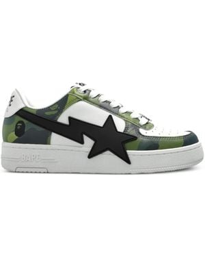 A Bathing Ape Baskets À Motif Camouflage - Blanc