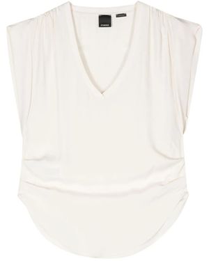 Pinko V-neck Top - White