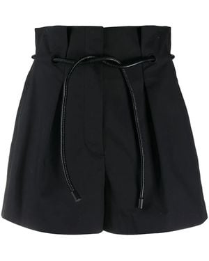 3.1 Phillip Lim Paperbag-Waist Mini Shorts - Black