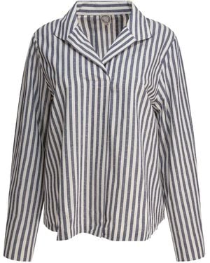Ines De La Fressange Paris Striped-Pattern Cotton Shirt - Blue