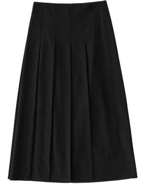 Studio Nicholson Agat Pleated Midi Skirt - Black