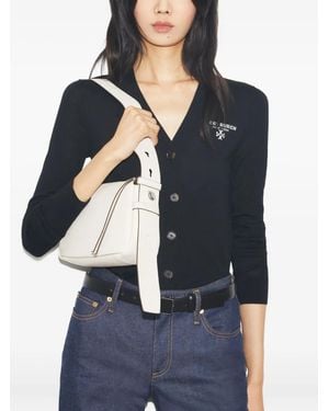 Tory Burch Small Romy Belted-Strap Tassel Shoulder Bag - Blue