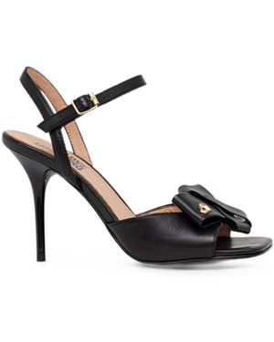 Love Moschino Bow-Detail Buckle-Fastening Sandals - Black