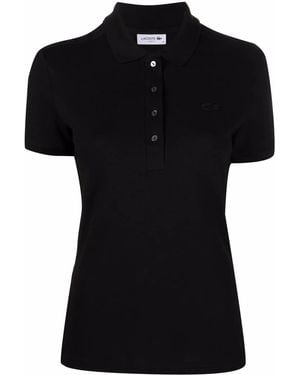Lacoste Short-Sleeve Slim-Fit Polo Shirt - Black