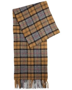 Barbour Tartan Lambswool Scarf - White