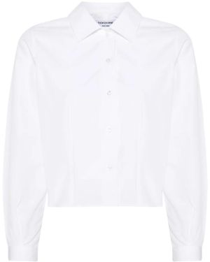 Thom Browne Cropped Shirt Tops - White