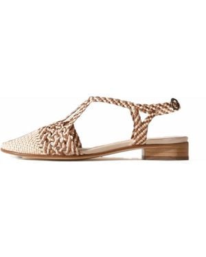 Hereu Zapatos Plora Planos Trenzados Con Tacón - Multicolor