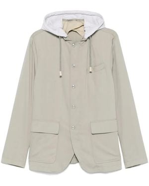Eleventy Hooded Jacket - Gray