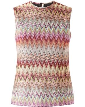 Missoni Zigzag Woven Tank Top - Red