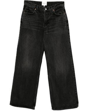 Reformation Cary Wide-Leg Jeans - Black